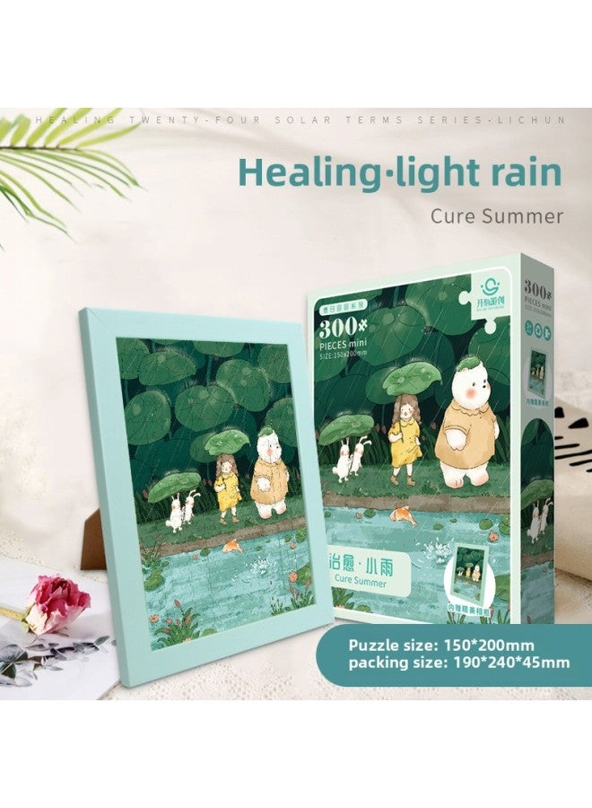 300 Pieces Healing Paper Puzzle Children's Toys Educational Adult Boys And Girls Decompression Assembly Gift Stall Wholesale-Color:【300 Pieces Free Frame】 Cure-Xiaoyu - Image 1